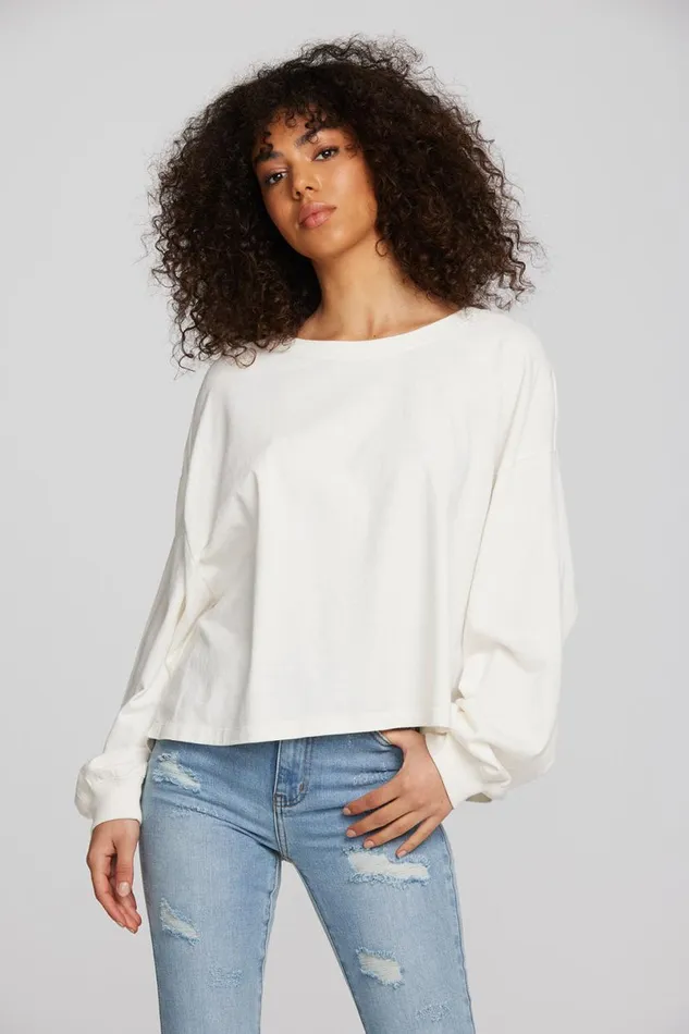 Womens Tops Chaser Brand Coast Cotton Jersey Long Sleeve Tee