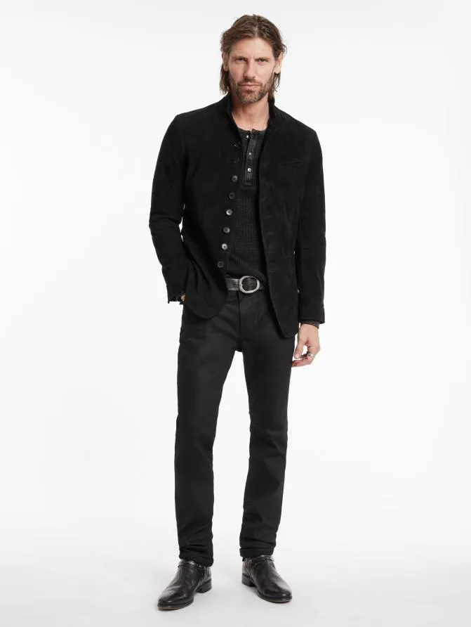WOODWARD MULTIBUTTON JACKET Black Clothing John Varvatos Leather Jackets