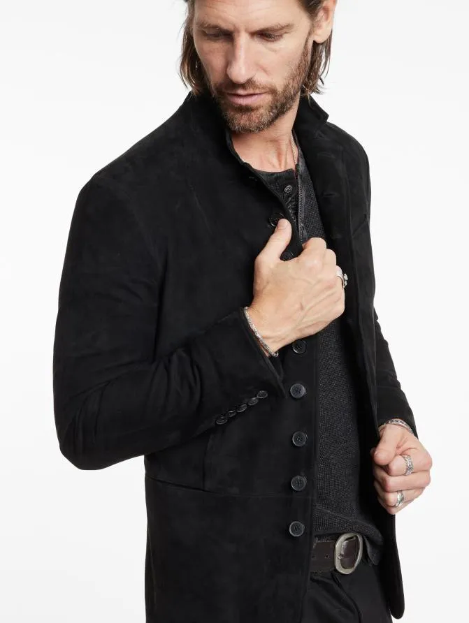 WOODWARD MULTIBUTTON JACKET Black Clothing John Varvatos Leather Jackets