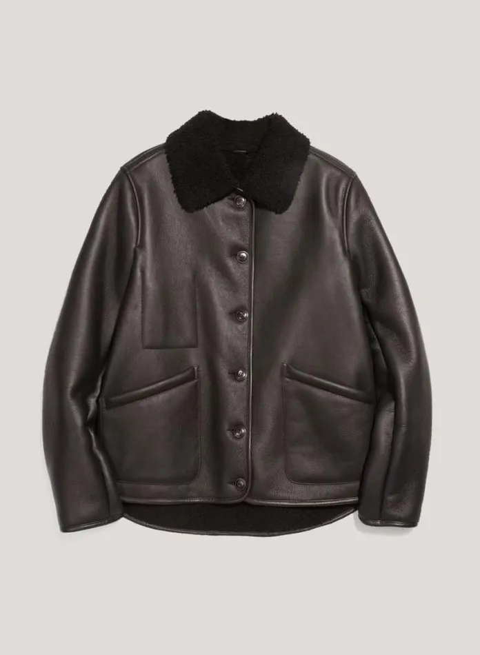YMC Brainticket Mk2 Leather Jacket Black Womens Outerwear