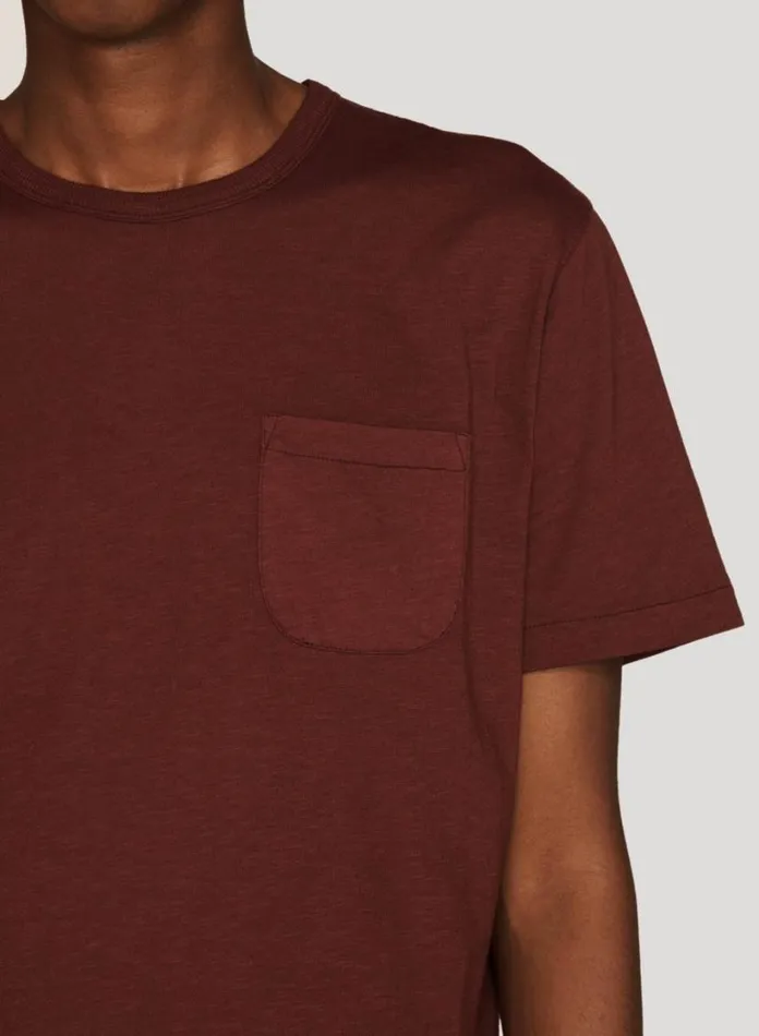 YMC Wild Ones Organic Cotton TShirt Burgundy Mens TShirts