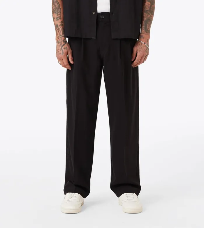Zanerobe Pants Men Herringbone Flow Pant Black