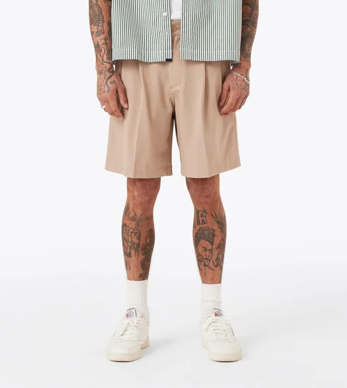 Zanerobe Shorts Men Herringbone Flow Short Beige