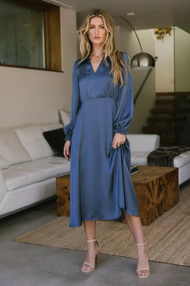Zendaya Midi Dress Blue Women Bohme Dresses